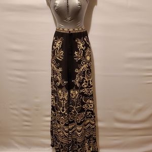 Black and Cream Wide Leg Pants